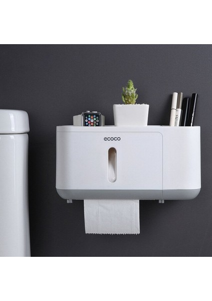 Tuvalet Kağıdı Tutucu Yaratıcı İle Iki Depolama Banyo Mutfak Tuvalet Kağıdı Dağıtıcı Plastik Duvar Su Geçirmez Tuvalet Rulo Tutucu | Taşınabilir Tuvalet Kağıdı Sahipleri (Yurt Dışından)