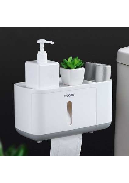 Tuvalet Kağıdı Tutucu Yaratıcı İle Iki Depolama Banyo Mutfak Tuvalet Kağıdı Dağıtıcı Plastik Duvar Su Geçirmez Tuvalet Rulo Tutucu | Taşınabilir Tuvalet Kağıdı Sahipleri (Yurt Dışından)