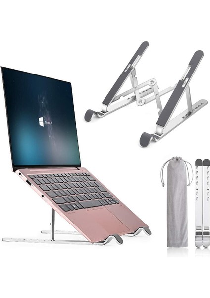 Awardroom Laptop Standı, Katlanabilir Taşınabilir Masaüstü Dizüstü Bilgisayar Tutucu, 7 Açı Ayarlama Yüksekliği İle Havalandırmalı Dizüstü Riser, Kaymaz Alüminyum (Yurt Dışından)