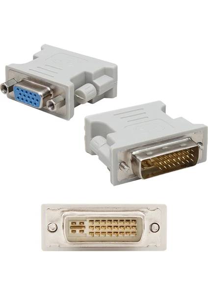 DVI To VGA Dönüştürücü (Dvı Erkek VGA Dişi) DVI 24+5 Pin