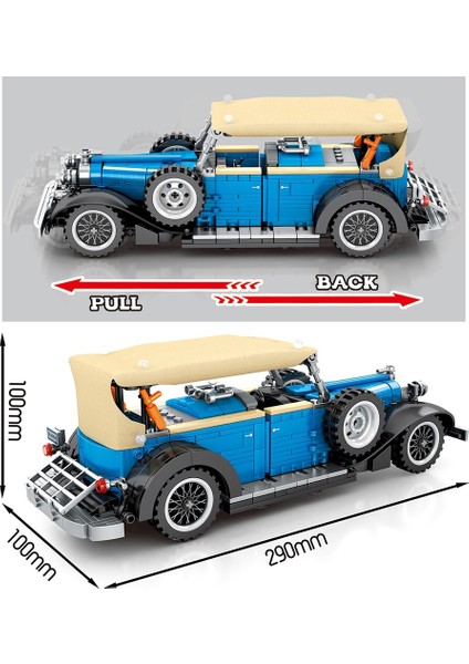 Vintage Araç Modeli Yapı Taşları Şehir Geri Çekin Araba Yaratıcı Tuğla Oyuncaklar Noel Hediyeleri Çocuklar Için | Blokları (Yurt Dışından) modelleri