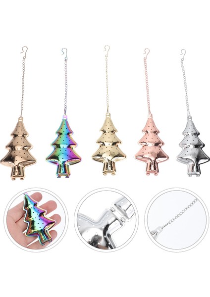 1 Set Paslanmaz Çelik Çay Süzgeci Noel Ağacı Çay Kaçak Çay Artık Infuser | Çay Süzgeçleri (Yurt Dışından)
