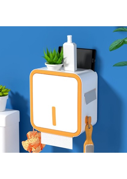 Su Geçirmez Doku Kutusu Duvara Monte Kağıt Rulo Tutucu Kağıt Dağıtıcı Otel Ev Banyo Mutfak Tuvalet Süslemeleri | Taşınabilir Tuvalet Kağıdı Sahipleri (Yurt Dışından)