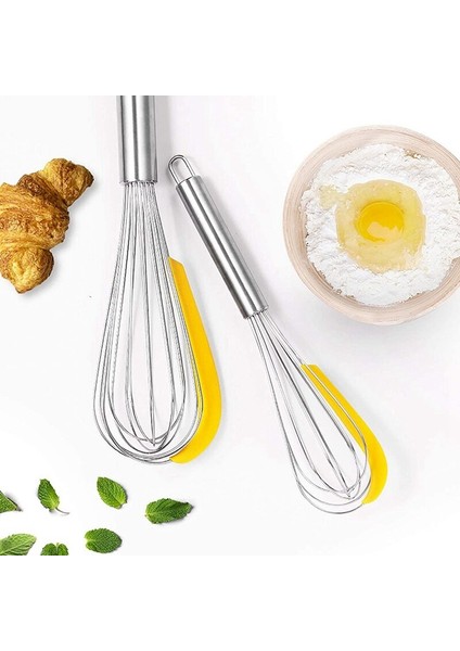 Paslanmaz Çelik Balon Tel Çırpma Teliği Silikon Spatula, Yumurta Çırpma Teliği Çırpma Döşemesi, Çırpma Yapması Için, Çırpma | Yumurta Çırpıcı (Yurt Dışından)