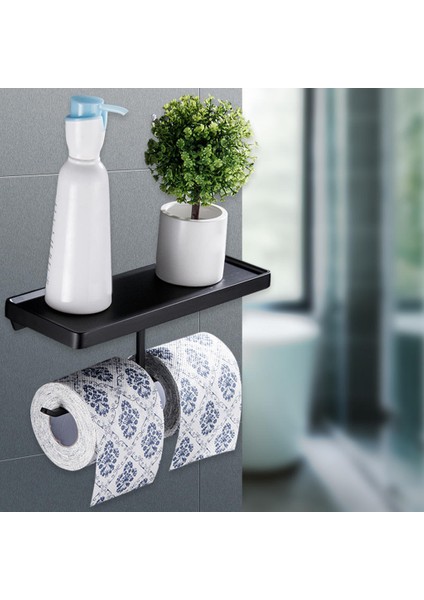 Tuvalet Rulo Tutucu Raf Doku Tutucu Dağıtıcı Banyo Için Banyo Duş Raf Mutfak Için | Kağıt Tutucular (Yurt Dışından)
