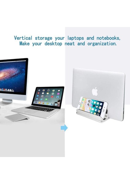 Dikey Dizüstü Standı Phocar Macbook Dock Standı Dizüstü Ayarlanabilir Tutucu Alüminyum Tablet Cep Telefonları, Ipad, Macbook Ve (Yurt Dışından)