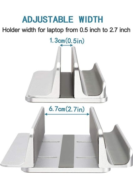 Dikey Dizüstü Standı Phocar Macbook Dock Standı Dizüstü Ayarlanabilir Tutucu Alüminyum Tablet Cep Telefonları, Ipad, Macbook Ve (Yurt Dışından)