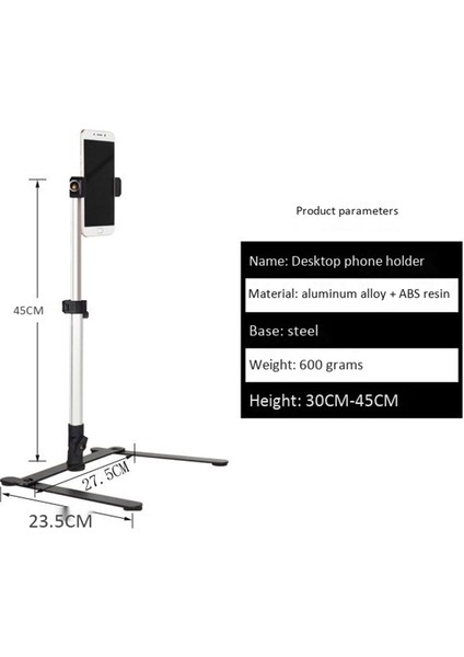 Fotoğraf Ayarlanabilir Masa Üstü Standı Set Mini Monopod + Telefon Klipsi Işık Bluetooth Kontrolünü Doldurun | Canlı Tripodlar (Yurt Dışından)