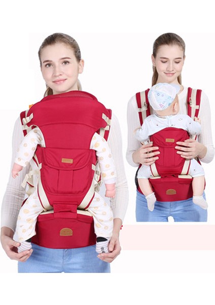 Kaymaz Ergonomik 3 In 1 Bebek Taşıyıcı Bebek Bebek Hipsat Taşıyıcı Ön Yüzleşen Kanguru Bebek Wrap Sling 0 48 Ay Için | Sırt Çantaları Ve Taşıyıcılar (Kırmızı) (Yurt Dışından)