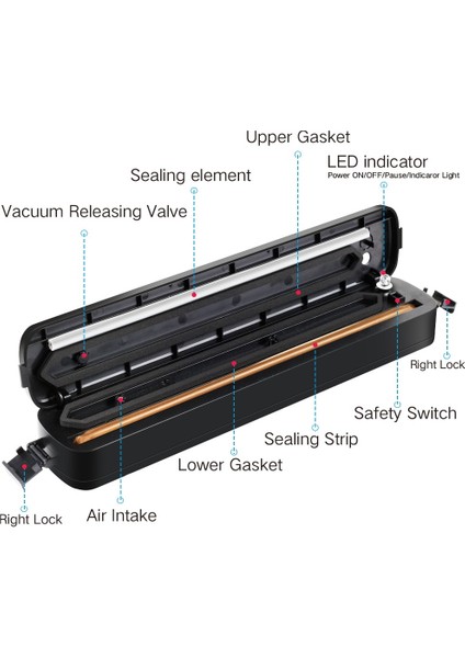 Kewer Yeni Elektrikli Vakum Mühürleyen Gıda Depolama Vakum Gıda Mühürleyen Çantalar Sızdırmazlık Makinesi Ambalaj Min Mutfak Sous Vide Ürün | Vakum Gıda Mühüratörleri (Yurt Dışından)