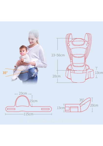 Ergonomik Ön Kaplama Bebek Taşıyıcı Bebek Bebek Hipseat Taşıyıcı Ön Yüzleşen Ergonomik Kanguru Bebek Wrap Sling Seyahat | Sırt Çantaları Ve Taşıyıcı (Yurt Dışından)