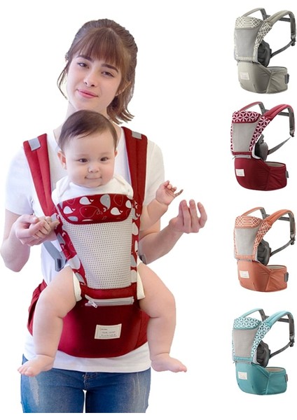 Ergonomik Bebek Taşıyıcı Bebek Kanguru Çocuk Kalça Koltuk Aracı Bebek Tutucu Sling Wrap Sırt Çantaları Bebek Seyahat Etkinlik Dişli | Sırt Çantaları Ve Taşıyıcılar (Kırmızı)(Yurt Dışından)