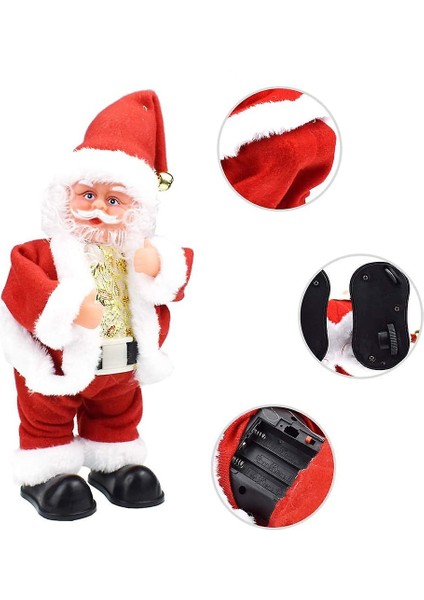 Şarkı Dans Eden Noel Baba, Elektrikli Noel Oyuncak Noel Baba Süsleme Pil Işletilen (Yurt Dışından)