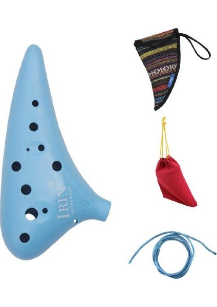 Ocarina 12 Buracos C Anahtar Ocarina 12 Delik Ocarina Flüt Orff Instruments Çocuklar Için Müzik Aletleri | Ocarina (Mavi) (Yurt Dışından)