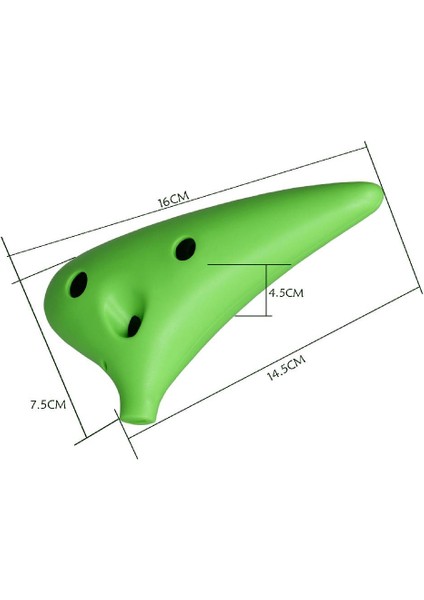 Ocarina 12 Buracos C Anahtar Ocarina 12 Delik Ocarina Flüt Orff Cihaz Çocuklar Için Müzik Aletleri | Ocarina (Yeşil) (Yurt Dışından) fiyatları