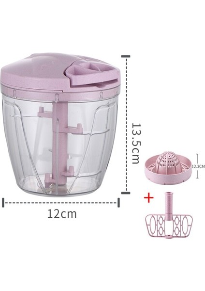 Meyve Öğütücüler Için Çok Fonksiyonlu Sebze Kesici Kıyma Manuel Sarımsak Et Kırıcı Mutfak Aksesuarları | Shredders Dilimleyiciler (Pembe, 12X13.5Cm) (Yurt Dışından)