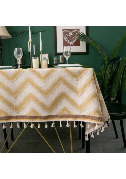 Masa Dekorasyon Yemek Odası Ev Tekstili Için Yemek Odası Masa Kapak Bez Çizgili Modern Parti Üzerinde Dikdörtgen Masa Örtüleri | Masa Örtüleri (140 * 160 Cm) (Yurt Dışından) modelleri