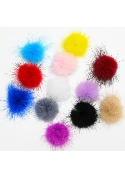 24 Adet Tırnak Manyetik Kürk Poms Kabarık Peluş Topu Çiviler 3D Yumuşak Pom Charms Kızlar Kadınlar Için Çiviler Art Renkli Ponpon Topu Charms * 1 P | Rhinestones Süslemeler