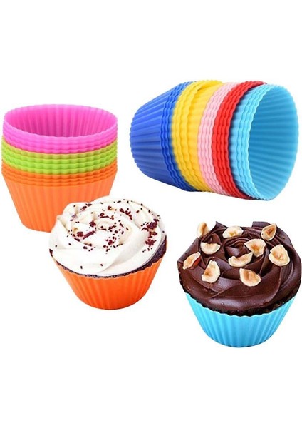 30 Adet Silikon Muffin Ekmek Kek Kalıpları (Yurt Dışından)