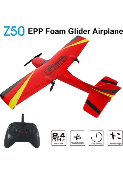 Rc Uçak Epp Köpük Planör Uçak Gyro 2.4G 2Ch Uzaktan Kumanda Wingspan 25 Dakika Uçuş Zaman Rc Uçaklar Oyuncak | Rc Uçaklar (Kırmızı) (Yurt Dışından)