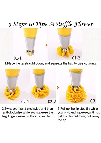 31 Adet Rus Lale Buzlanma Borular Memeleri Pasta Krem Ipuçları Paslanmaz Çelik Pasta Memeleri Şekerleme Kek Araçları Bakeware | Tatlı Dekoratörleri (Gümüş) (Yurt Dışından)