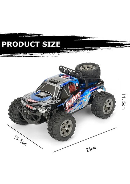 Paletli 1/18 2.4g 4ch 2WD Rc Oyuncak Araba -Mavi (Yurt Dışından)