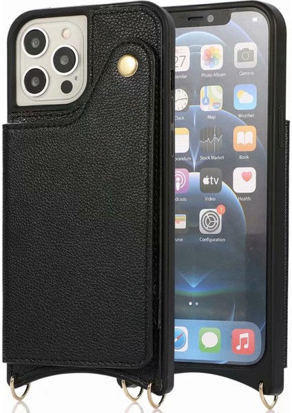 iPhone 11 (6,1 Inç) Için Çapraz Gövde Kart Yuvası Cüzdan Kılıfı (Yurt Dışından)