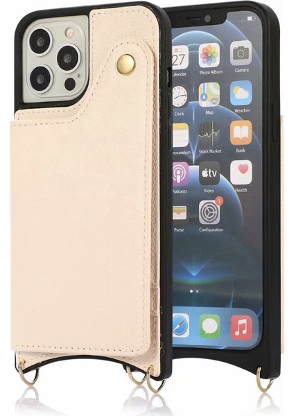 iPhone 11 Pro (5,8 Inç) Için Çapraz Gövde Kart Yuvası Cüzdan Kılıfı (Yurt Dışından)