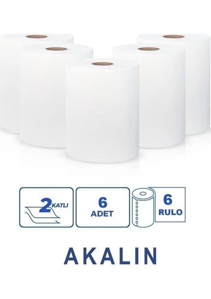 Akalın Hareketli Kağıt Havlu 21 Cm x 6 Rulo