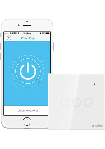 Swapp SL-EG33 Kablosuz ve Dokunmatik Aydınlatma Anahtarı 3lü Wifi Tuya Destekli