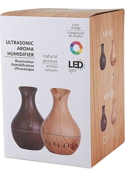 Yk Design Ultrasonic Humidifier Led Işıklı 150ml Hava Nemlendirici Ahşap