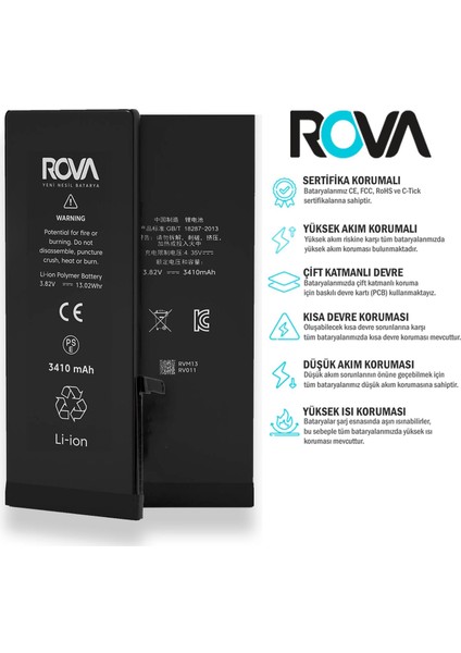 Iphone 6 Plus Batarya 3410MAH modelleri
