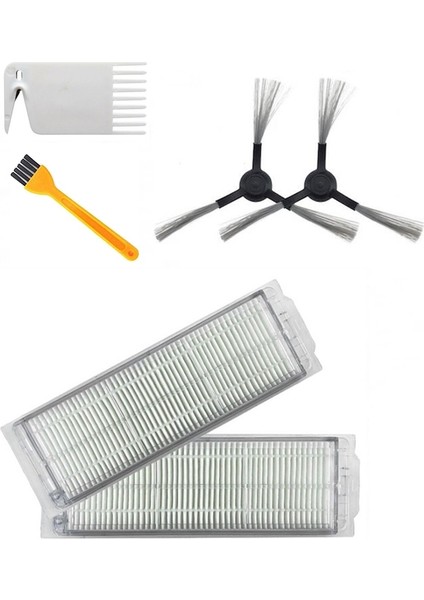 Hubsan Viomi V3 (Xiaomi Viomi V3) Uyumlu Clean More Platinum Set 14 (6 Parça Siyah Set)