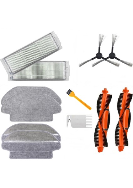 Hubsan Viomi V3 (Xiaomi Viomi V3) Uyumlu Clean More Platinum Set 19 (12 Parça Siyah Set)