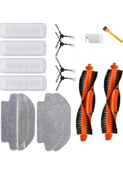 Hubsan Viomi V3 (Xiaomi Viomi V3) Uyumlu Clean More Platinum Set 7 (16 Parça Siyah Set)