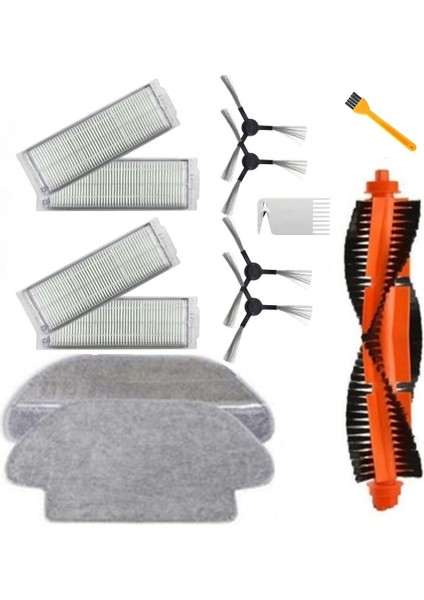 Hubsan Viomi V3 (Xiaomi Viomi V3) Uyumlu Clean More Platinum Set 4 (13 Parça Siyah Set)