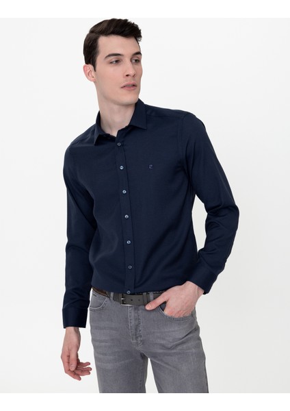 Erkek Lacivert Slim Fit Oxford Gömlek 50247117-VR033 modelleri