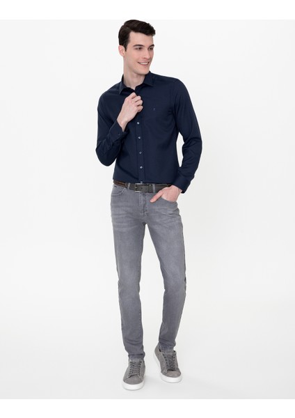 Erkek Lacivert Slim Fit Oxford Gömlek 50247117-VR033 indirimleri