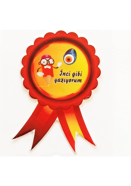 10 Adet Inci Gibi Yazıyorum Kabartma Etiket Sticker