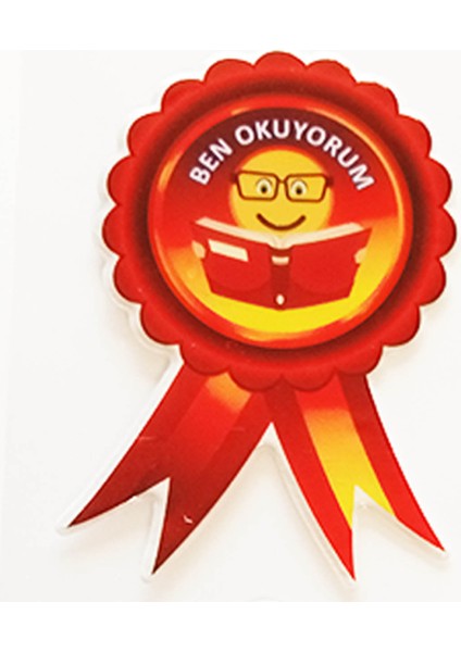 10 Adet Ben Okuyorum Kabartma Etiket Sticker
