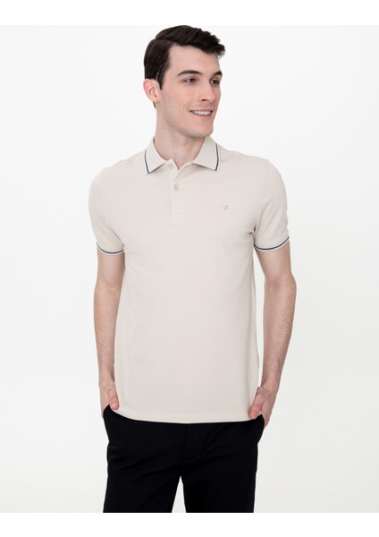 Erkek Taş Slim Fit Polo Yaka Basic Tişört 50252448-VR049