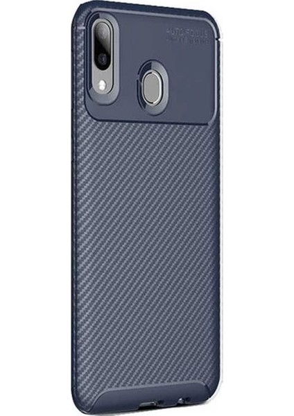 Huawei Y7 Prime 2019 Karbon Desenli Negro Silikon Kılıf