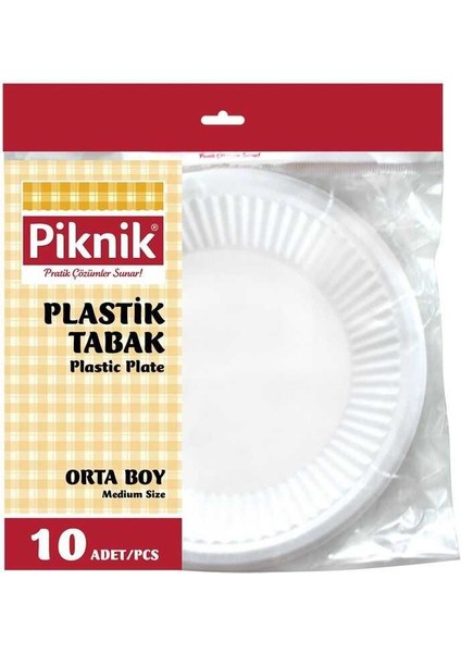 Plastik Tabak Orta Boy 10'lu