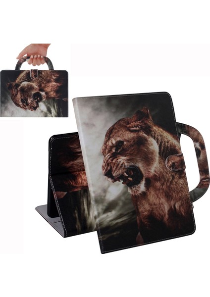 Lenovo M10 Fhd Plus TB-X606 Için Standlı ve Kart Yuvalı Deri Kılıf (Yurt Dışından)