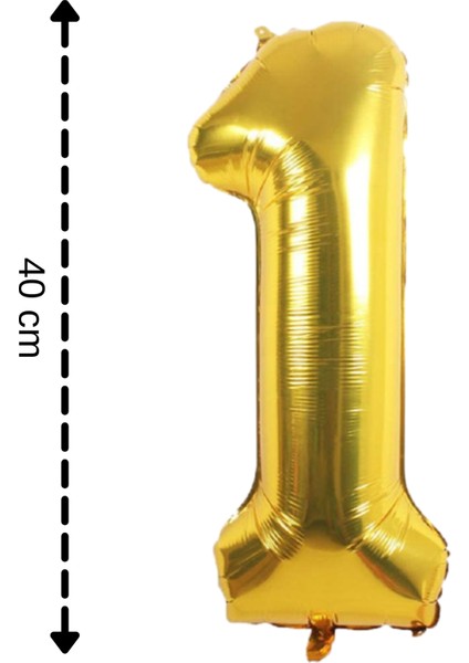 Folyo Balon 1 Rakamı Helyum Balon 40 cm
