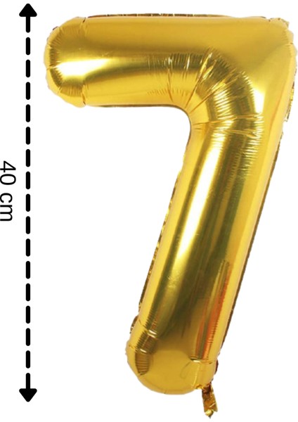 Folyo Balon 7 Rakamı Helyum Balon 40 cm