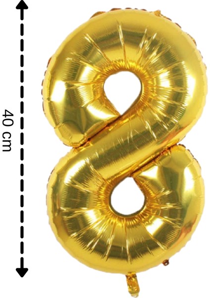 Folyo Balon 8 Rakamı Helyum Balon 40 cm