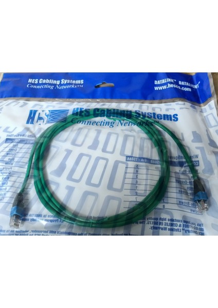 T5E-00413-20 Datalink 4X2X24 Utp CAT5E Pvc Patch Cord Green 2m