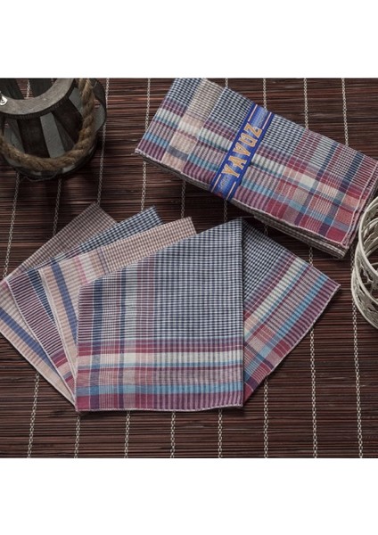 Gözde Yavuz Kutulu 39X39 cm 12 Adet Kumaş Mendil Ym 05