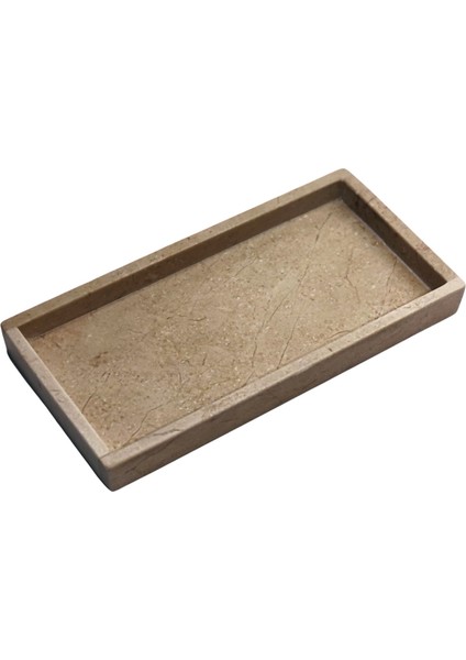 Lux & Marble Beige Marta - Bej Mermer Tepsi